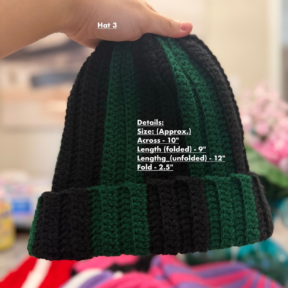Multicolor Crochet Beanie Hat Fall Winter Spring Hat For Personal or Gifts B2  B